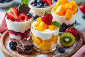 PARFAIT TRÁI CÂY – SỮA CHUA – GRANOLA: MÓN ĂN SÁNG HEALTHY TỪ TRÁI CÂY TƯƠI