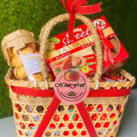 Giỏ quà tặng bánh mứt tết MNQT001