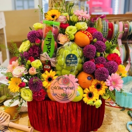 Giỏ Trái Cây và Hoa MNG042